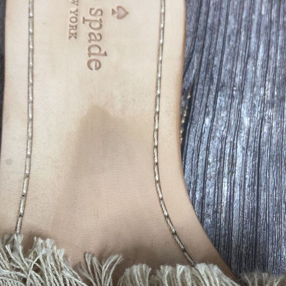 KATE SPADE Solaina Natural Multi-Color Rhinestone Sandals 8.5M - Picture 7 of 10